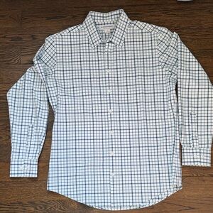 Mizzen+Main Blue and White Checkered Dress Shirt